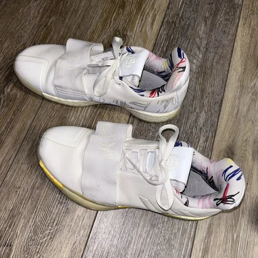 Adidas Harden Vol 3 Doodle Cloud White G54022 Boost Mens Size 8 Basketball Shoes